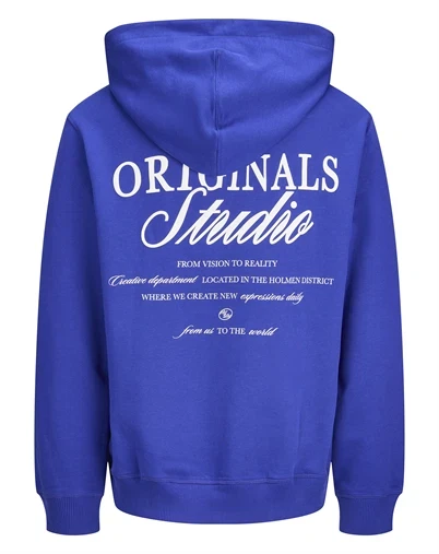 Jack & Jones - JORNorrebro Typo Back Sweat Hoodie - Bluing